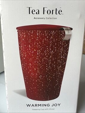 Tea Forte Warming Joy KATI accessory collection steeping cup new in box red